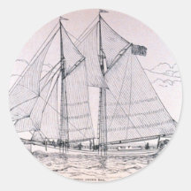 Sailing Ship Round Stickers