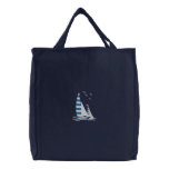 Sailing Ships Embroidered Bag