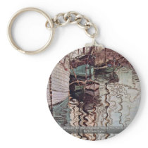 Sailing Ships In The Wave-Agitated Water Key Chain