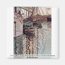 Sailing Ships In The Wave-Agitated Water Refrigerator Magnet