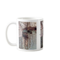 Sailing Ships In The Wave-Agitated Water Coffee Mug