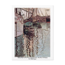 Sailing Ships In The Wave-Agitated Water Post Card