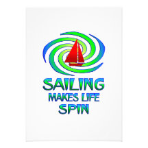 Sailing Spins Personalized Invitation