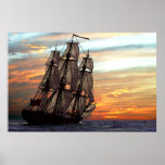 sailing towards sunset posters