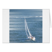 Sailing Wind Design Greeting Card