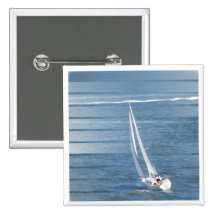Sailing Wind Design Square Button