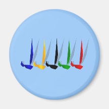 Sailing   Yacht lovers yachting sail boat Refrigerator Magnet