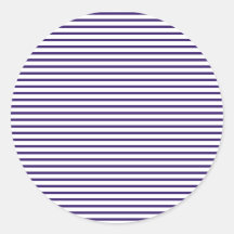 Sailor Stripes - Navy Blue and White Round Stickers