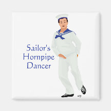 Sailors Hornpipe Highland Dancer Fridge Magnet