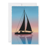 Sails at Sunset Silhouette invitations