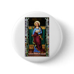 Saint Agnes (Agnes of Rome) - Stained Glass Art buttons