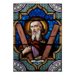 Saint Andrew (Apostle Andrew) Stained Glass Art Card