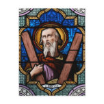 Saint Andrew (Apostle Andrew) Stained Glass Art Postcards