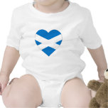 Saint Andrew Cross Flag Heart (Scotland) Tee Shirt