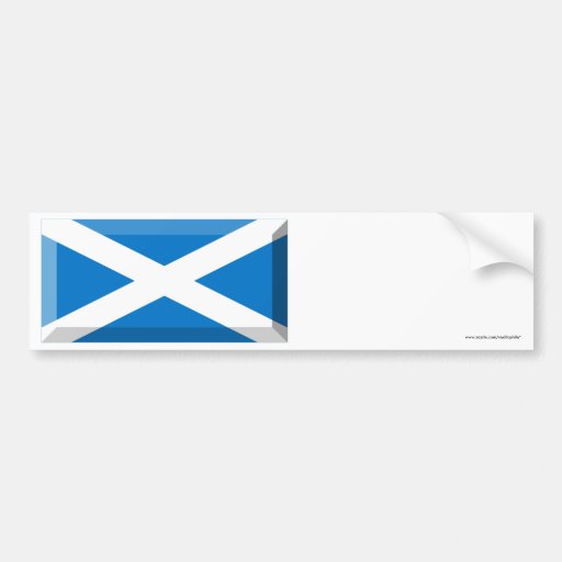 Saint Andrew Flag of Scotland Jewel Bumper Stickers
