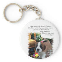 Saint Bernard Art Gifts Key Chain