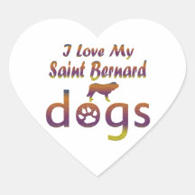 Saint Bernard designs Stickers