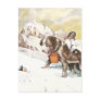 Saint Bernard Dog to the Rescue Post Card