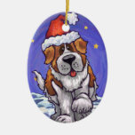 Saint Bernard Holiday Christmas Ornament