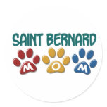 SAINT BERNARD Mum Paw Print 1 stickers