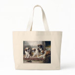 Saint Bernard puppies turtle cute painting dogs Bags