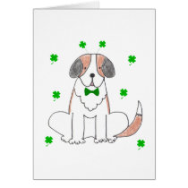 Saint Bernard Saint Patricks Day cards