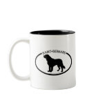 Saint Bernard Silhouette Black Mug