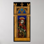 Saint Catherine icon gothic Art Print
