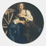 Saint Catherine of Alexandria,  Caravaggio Stickers