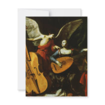 Saint Cecilia and the Angel by Carlo Saraceni Personalized Invitations