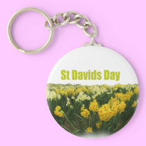 Saint Davids Day Flower Design keychains