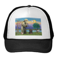 Saint Francis & Black-Tan Cocker Spaniel Mesh Hats