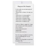 Saint Francis of Assisi Prayer Card rack cards