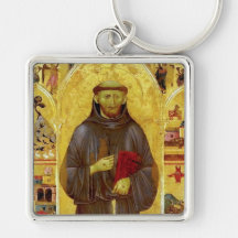 Saint Francis of Assissi Mediaeval Iconography Keychain
