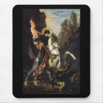 Saint George and the Dragon, Gustave Moreau Mousepad