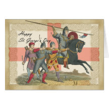 Saint George's Day card, St. George, Knight