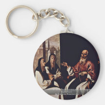 Saint Jerome With Saint Paula Romana Keychains