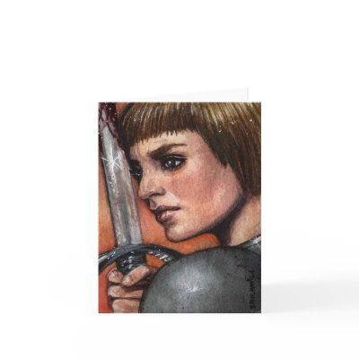 Saint Joan of Arc Note Card by marksatchwillart