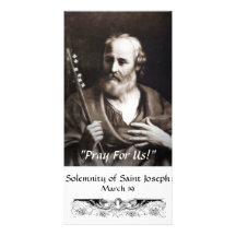 Saint Joseph Custom Photo Card