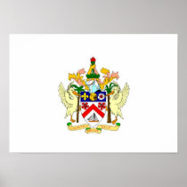 Saint_Kitts and Nevis Coat of Arms Poster