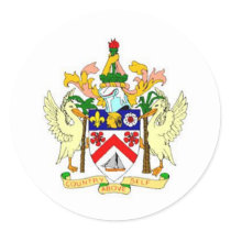 Saint_Kitts and Nevis Coat of Arms Stickers