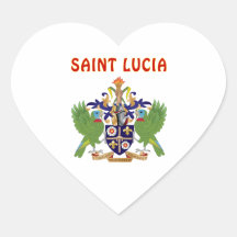 Saint Lucia Coat Of Arms Sticker