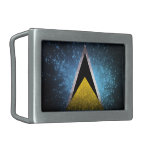 Saint Lucia Flag Firework Rectangular Belt Buckle