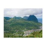 Saint Lucia, pitons from Soufriere postcards