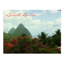 Saint Lucia Pitons Postcard