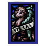 Saint Luke the Evangelist  Stained Glass Art Greeting Card