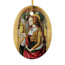 SAINT MARY MAGDALENE , Parchment Christmas Tree Ornament