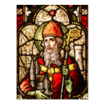 Saint Patrick Image on Stained Glass Postcards