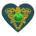SAINT PATRICK'S CELTIC HEART ,black stickers