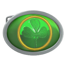 SAINT PATRICK'S CELTIC HEART,SHAMROCK BELT BUCKLE